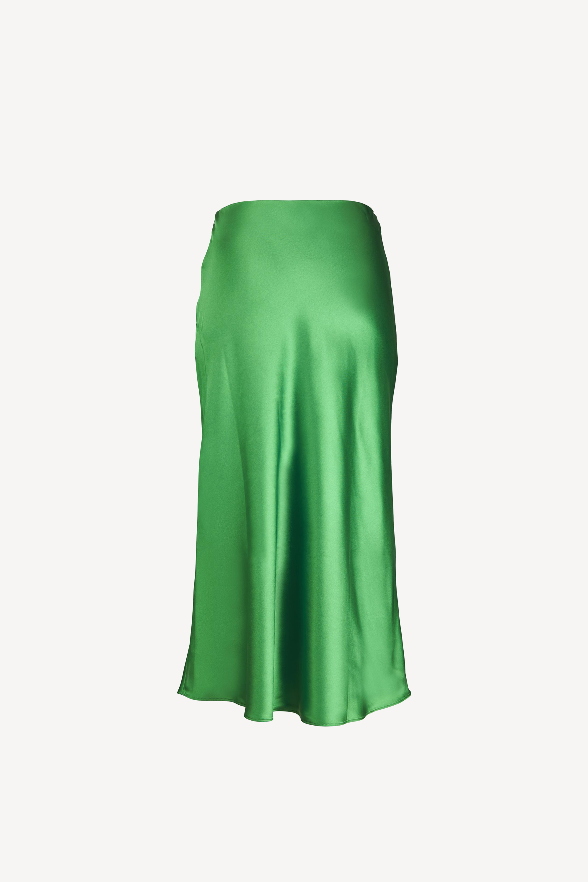 Kimmie Satin Skirt Medium Green