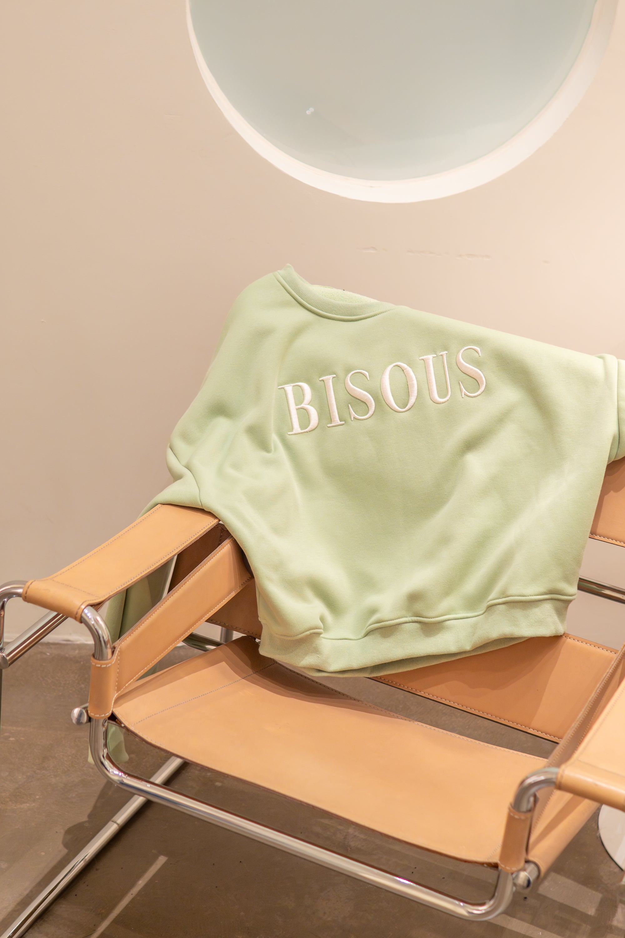 Bisous Sweater Mint Onesize