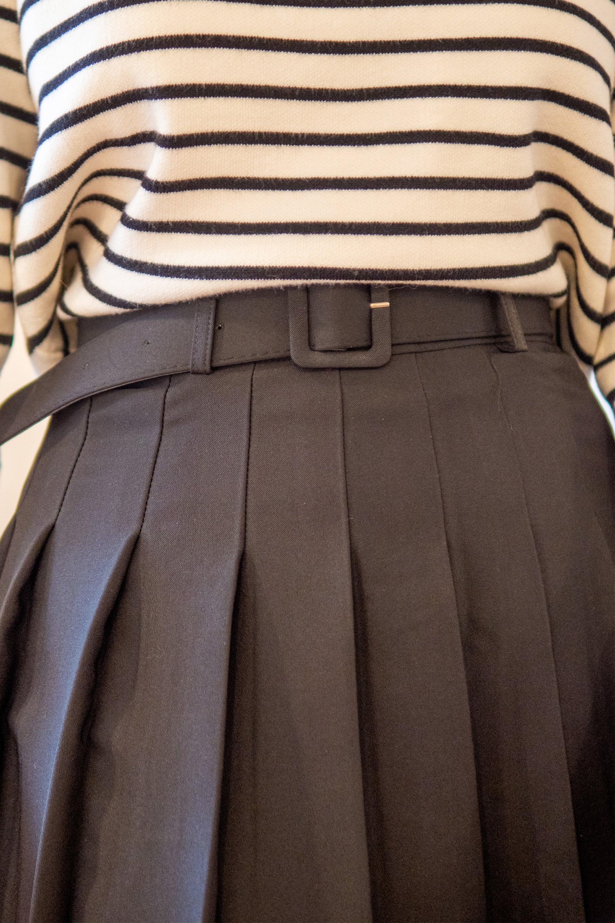 Julia Pleated Skirt Black