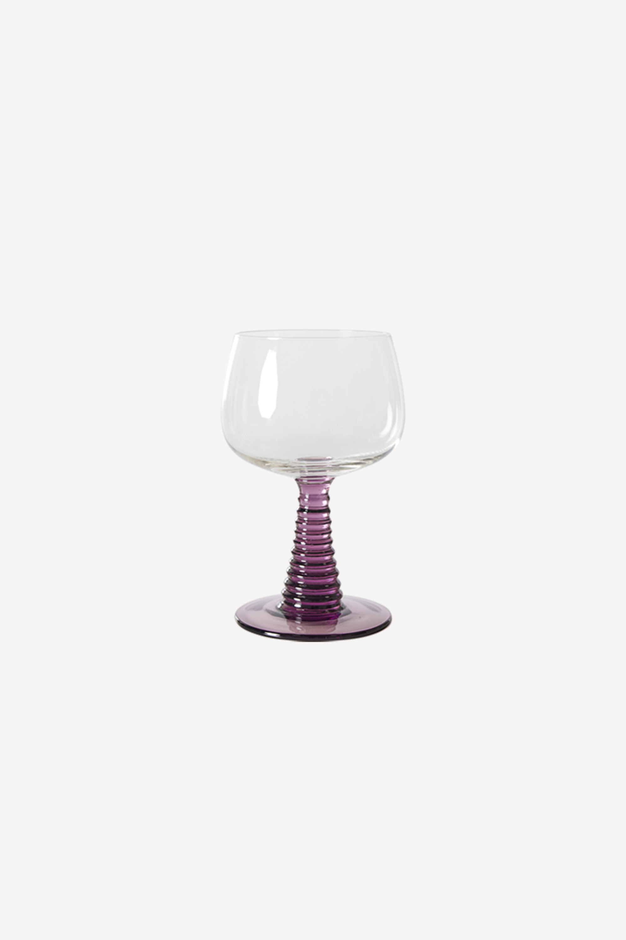 Swirl Wine Glass High Purple