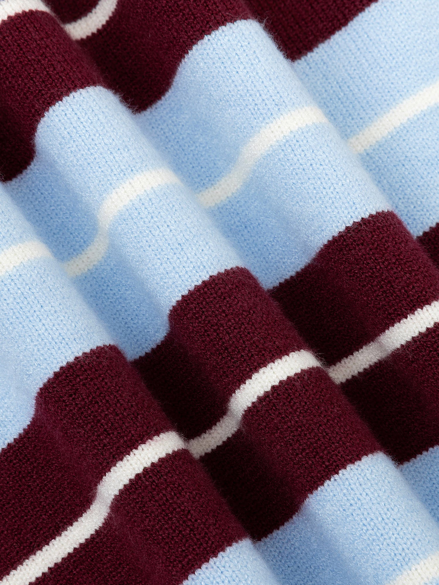 Balou Knitted Top Light Blue/ Burgundy