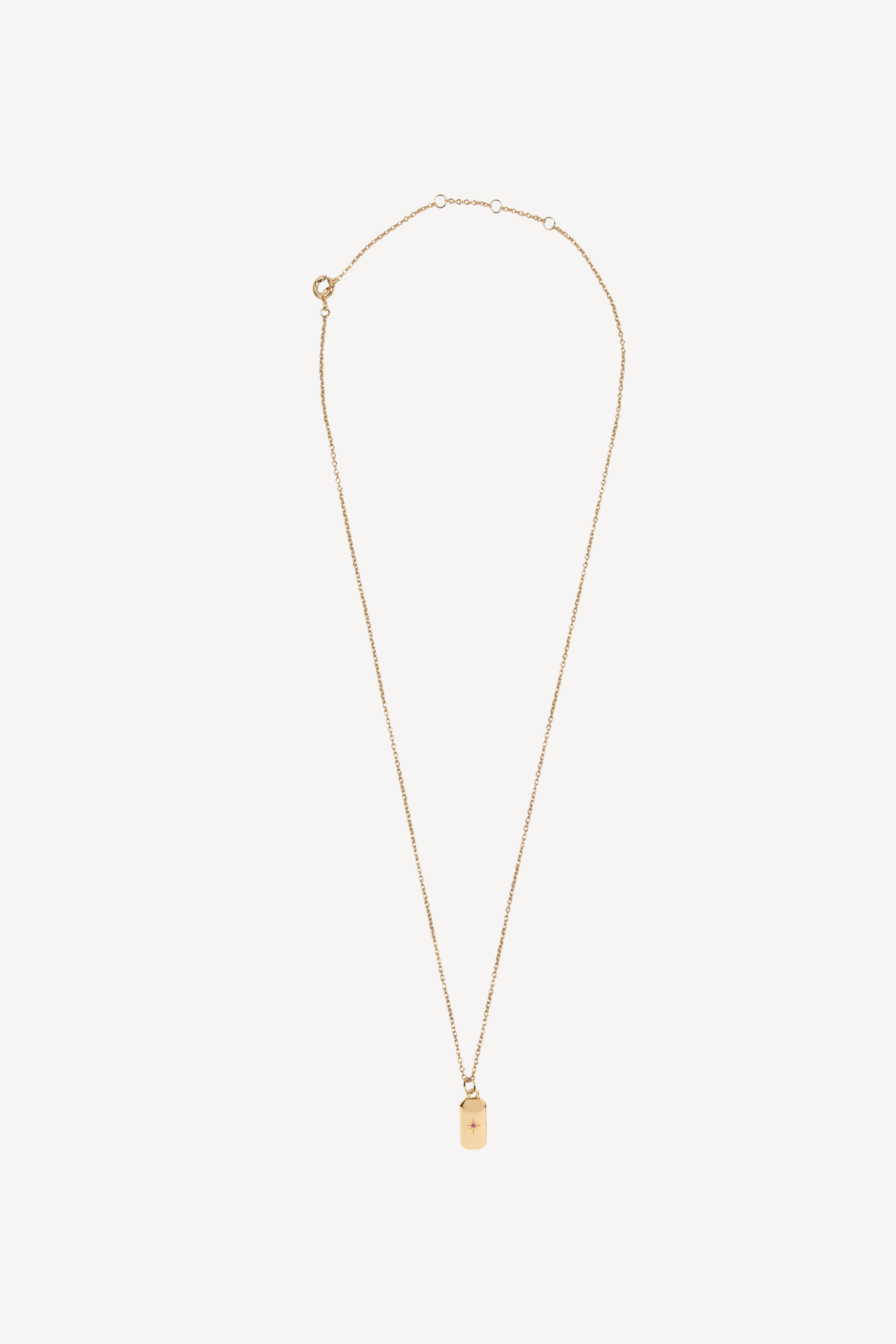 Aimé Necklace Rectangle Star Pink