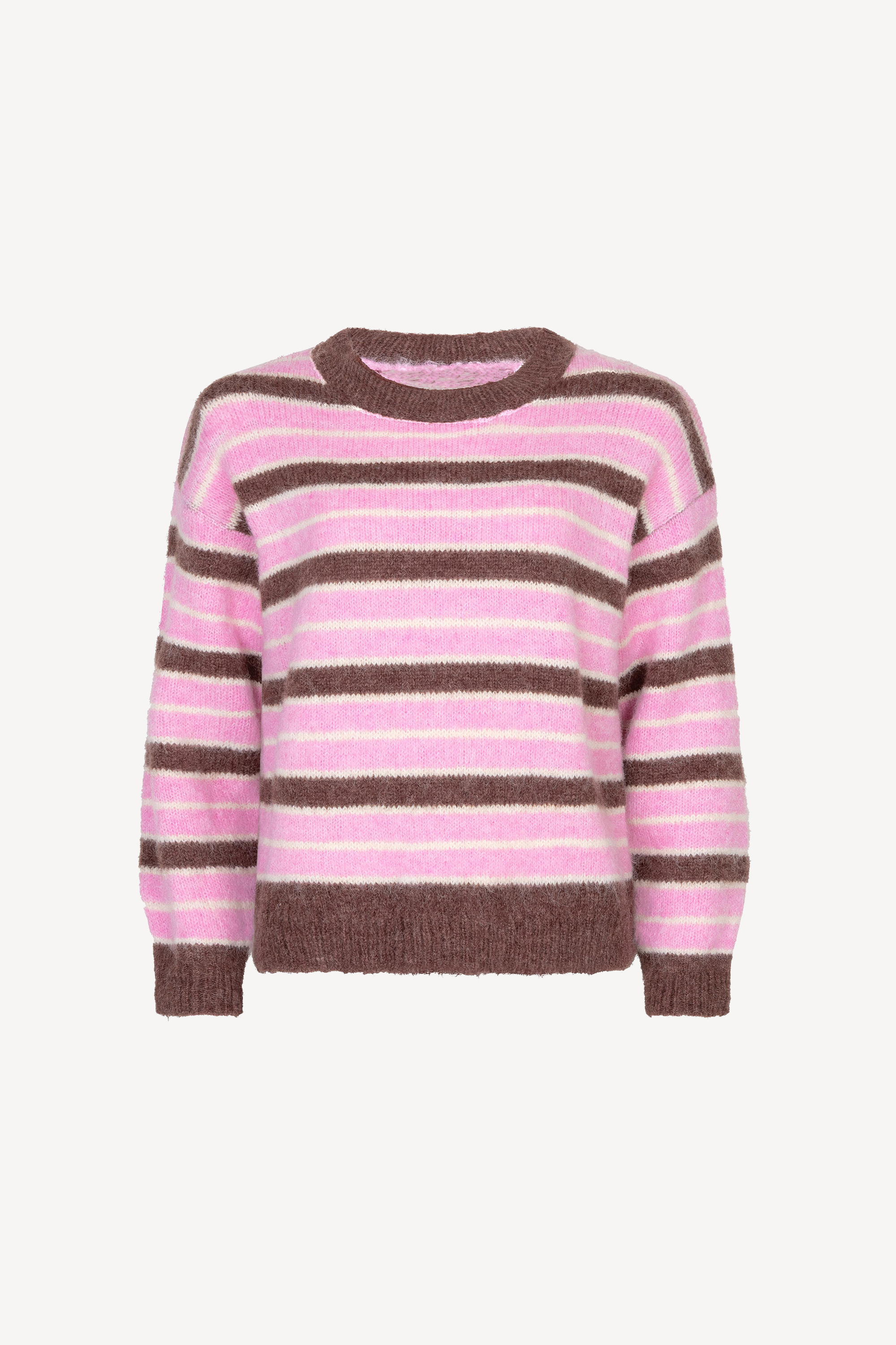 Aria Knitted Sweater Mocha/Pink