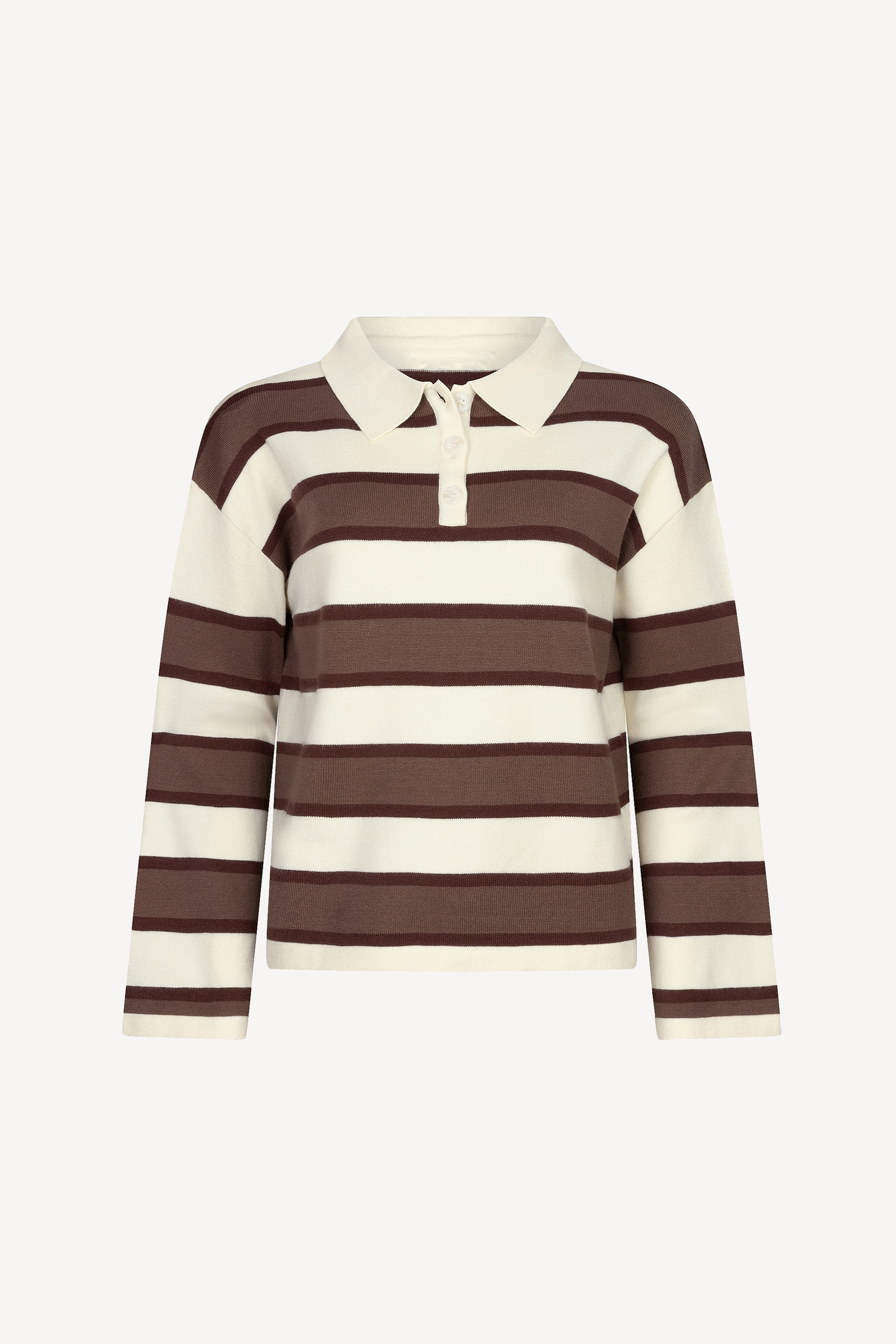 Balou Knitted Top Ecru/Brown