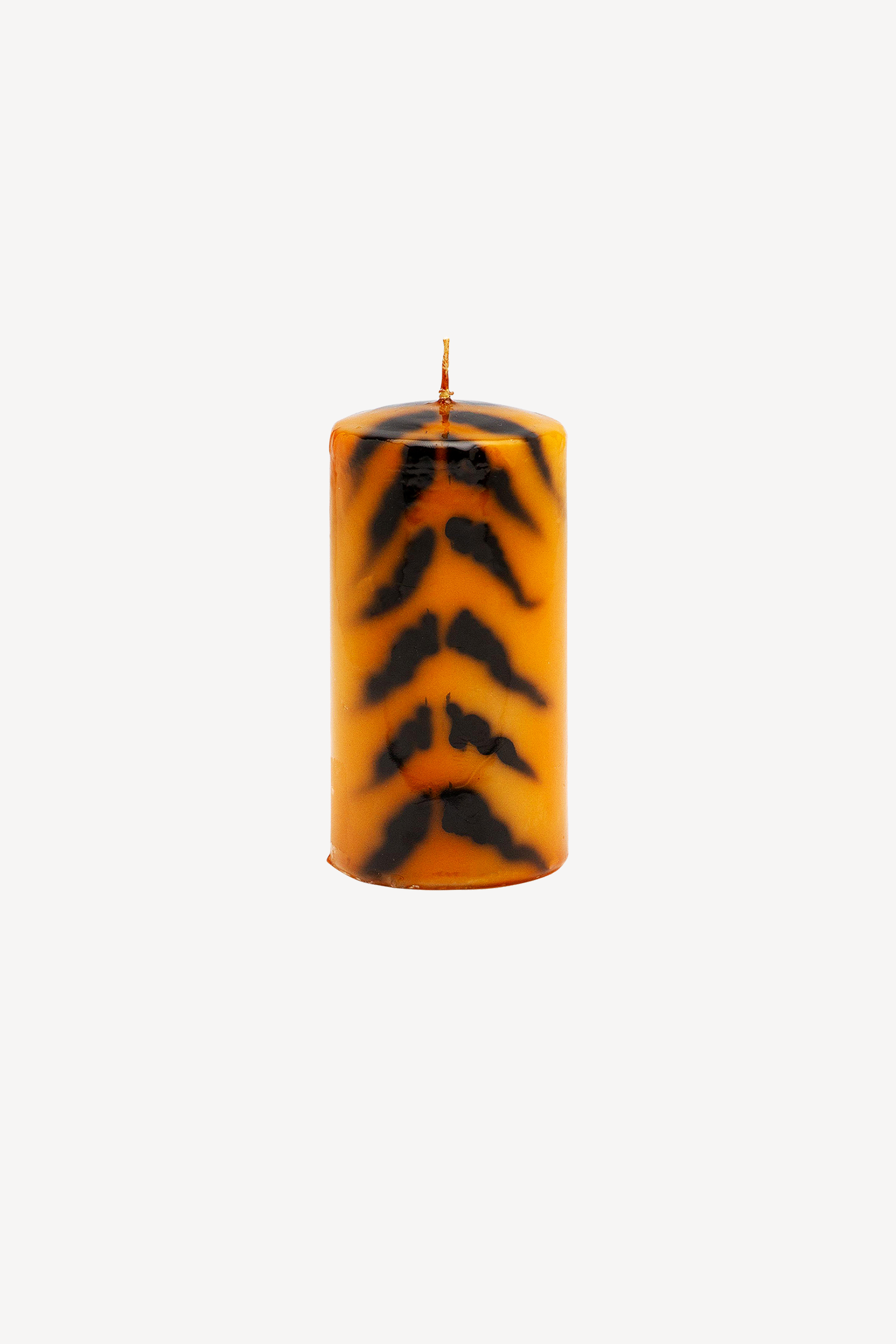 Big Tiger Stripe Pillar Candle