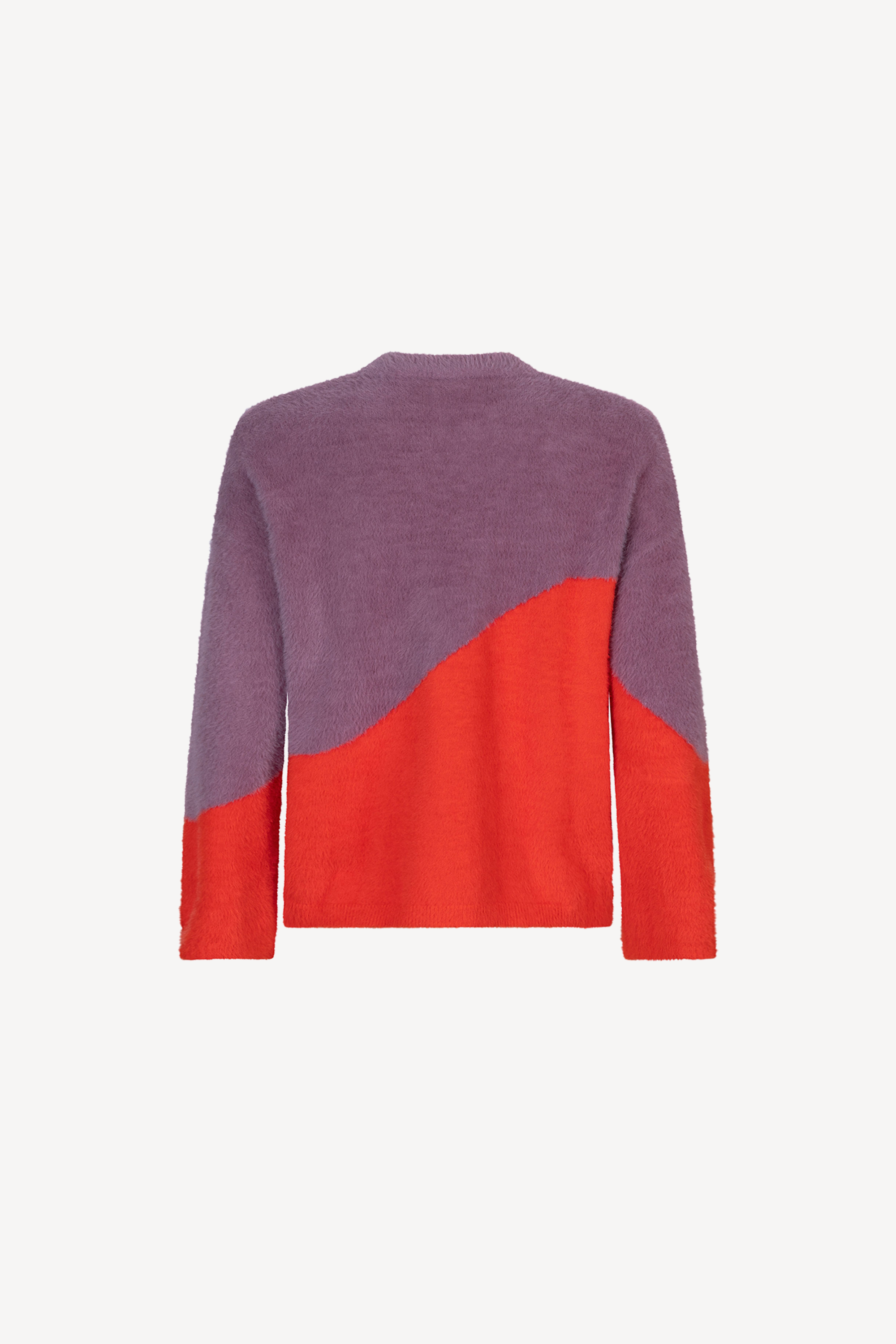 Cilou Knitted Sweater Dusty Purple/Coral Red
