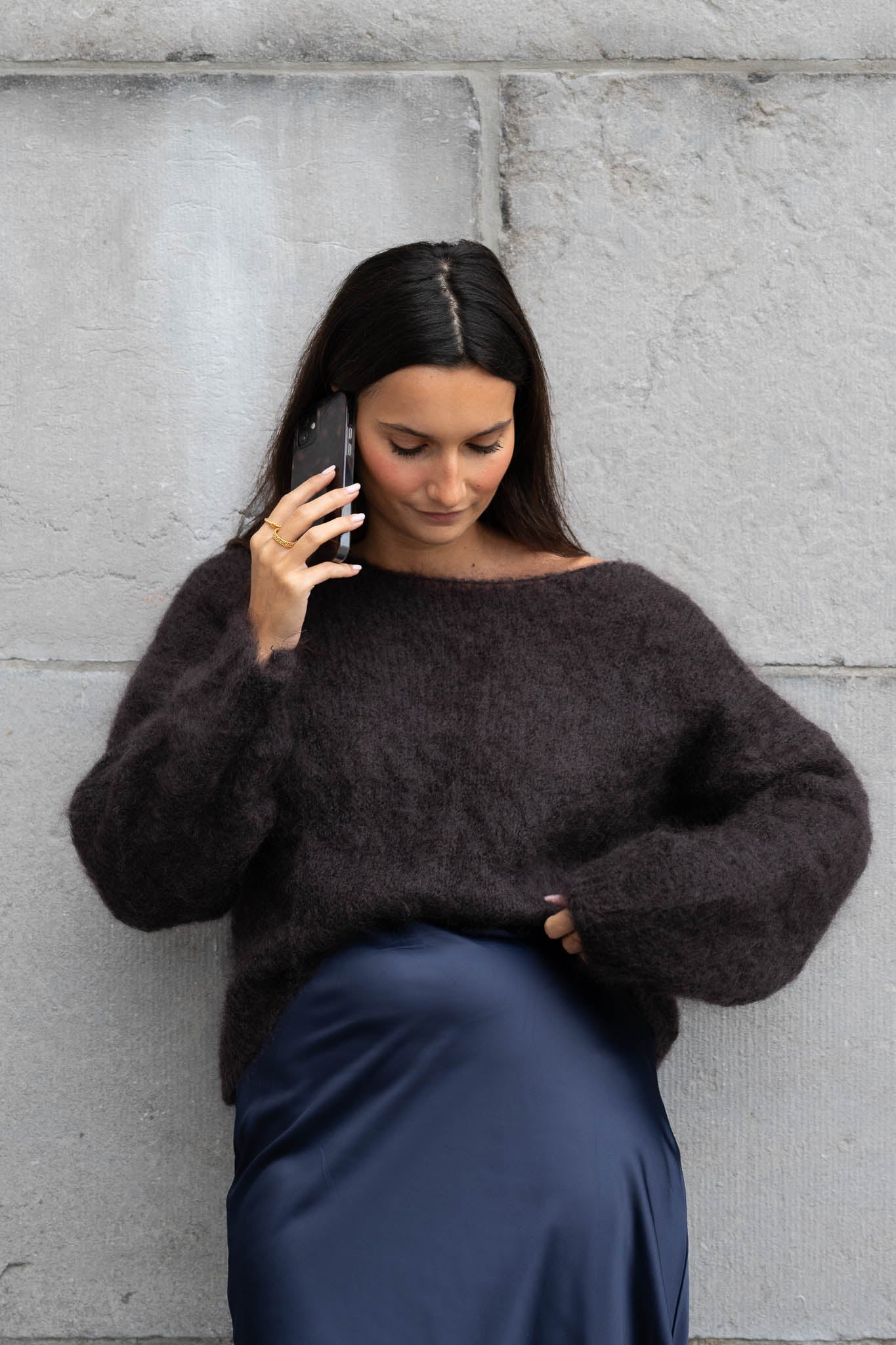 Noa Mohair Knit Chocolate