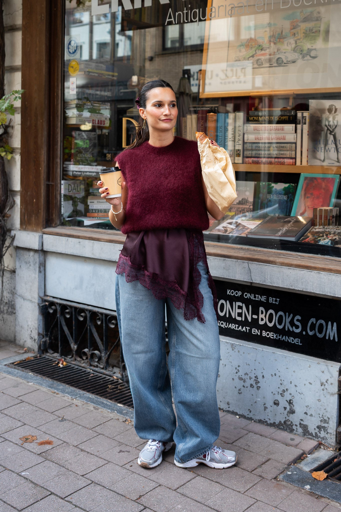 Phoebe Satin Skirt Burgundy