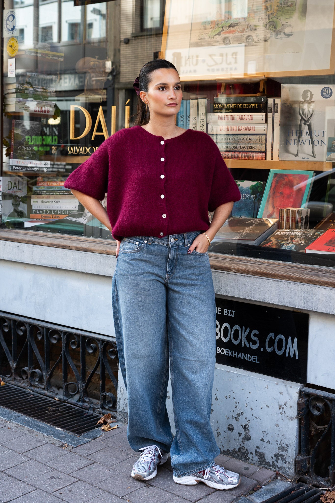 Anastasia Cardigan Short Sleeve Bordeaux