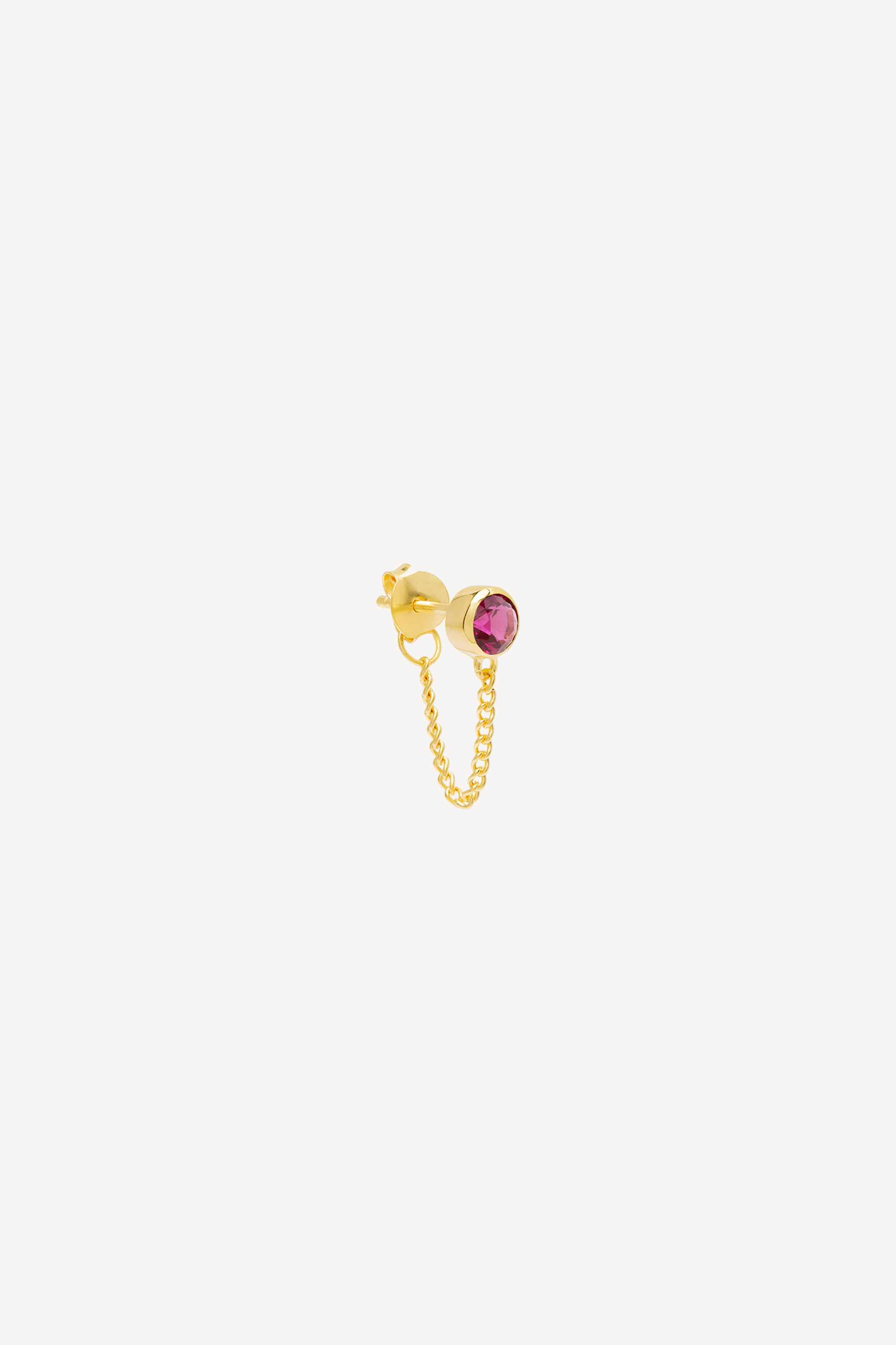 Fuchsia Chain Stud