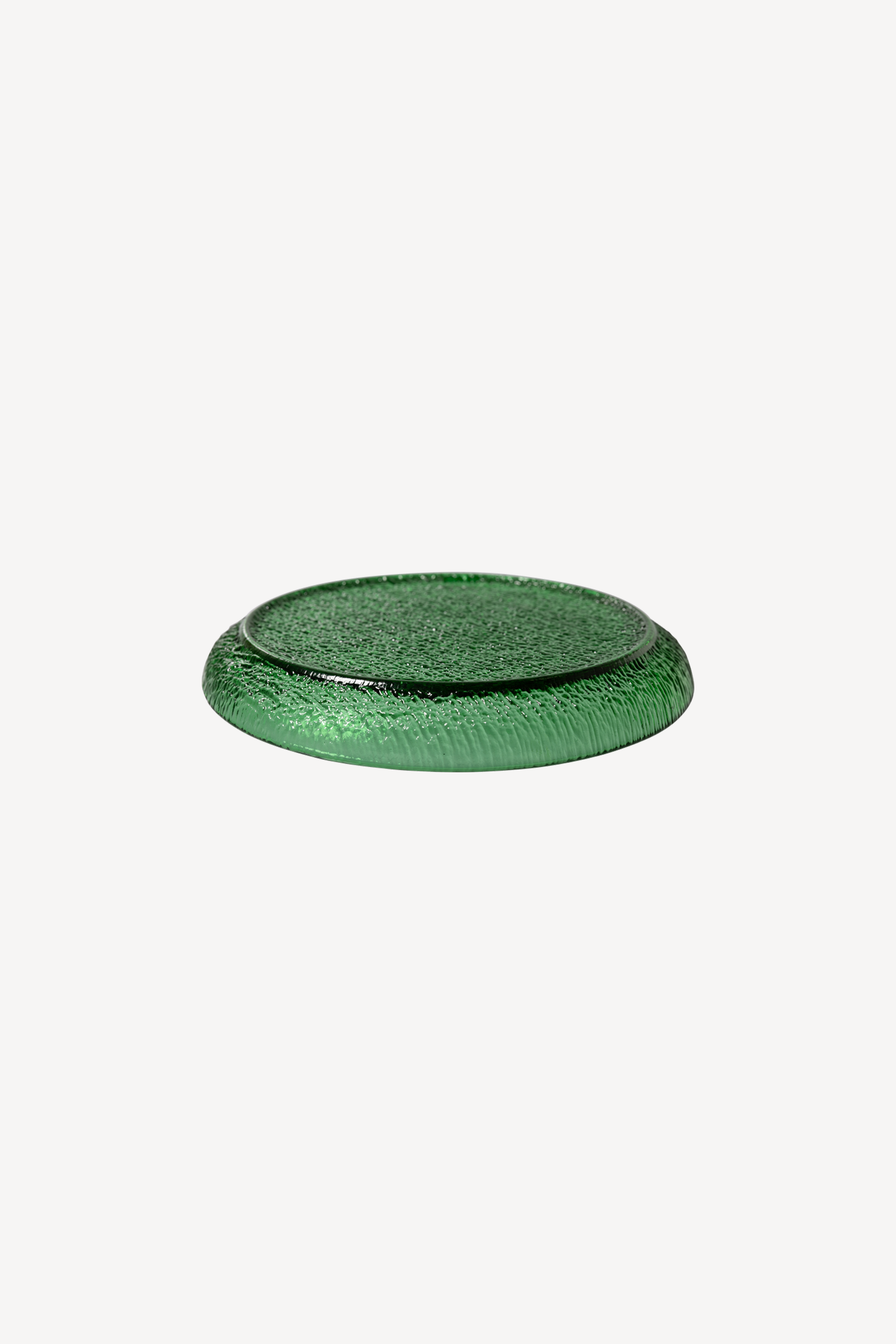 Glass Side Plate Green