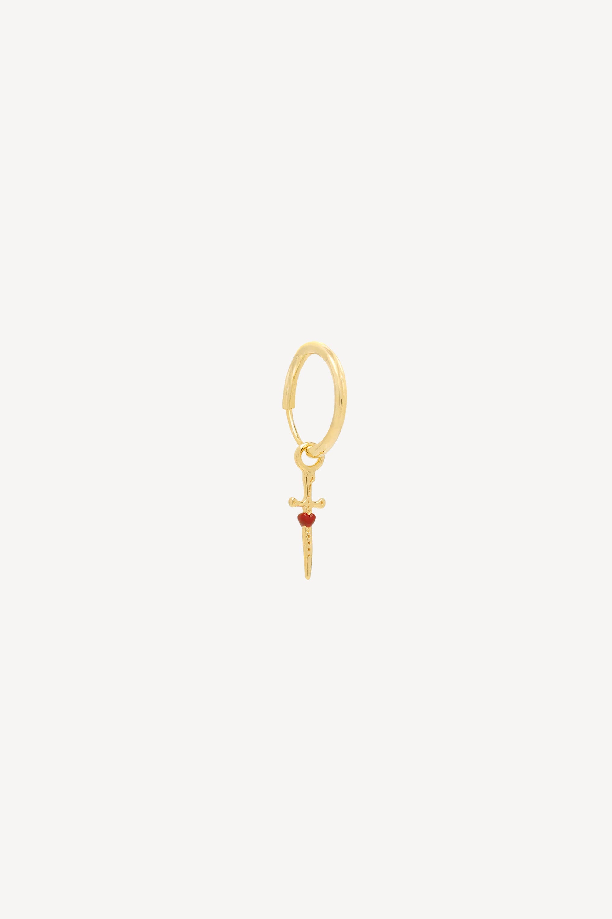 Love Dagger Hoop Earring Gold