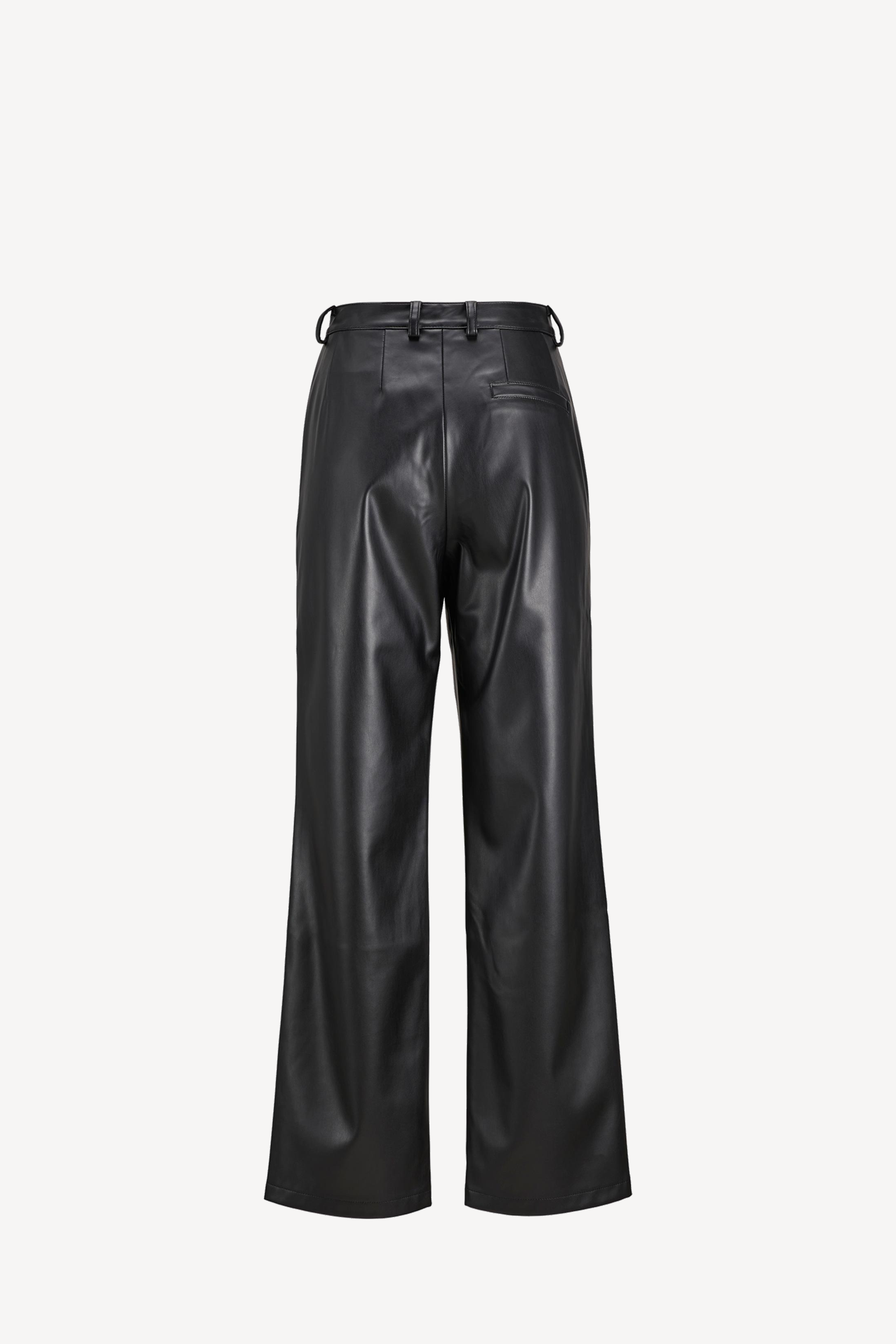 Marie Faux Leather Pants Black