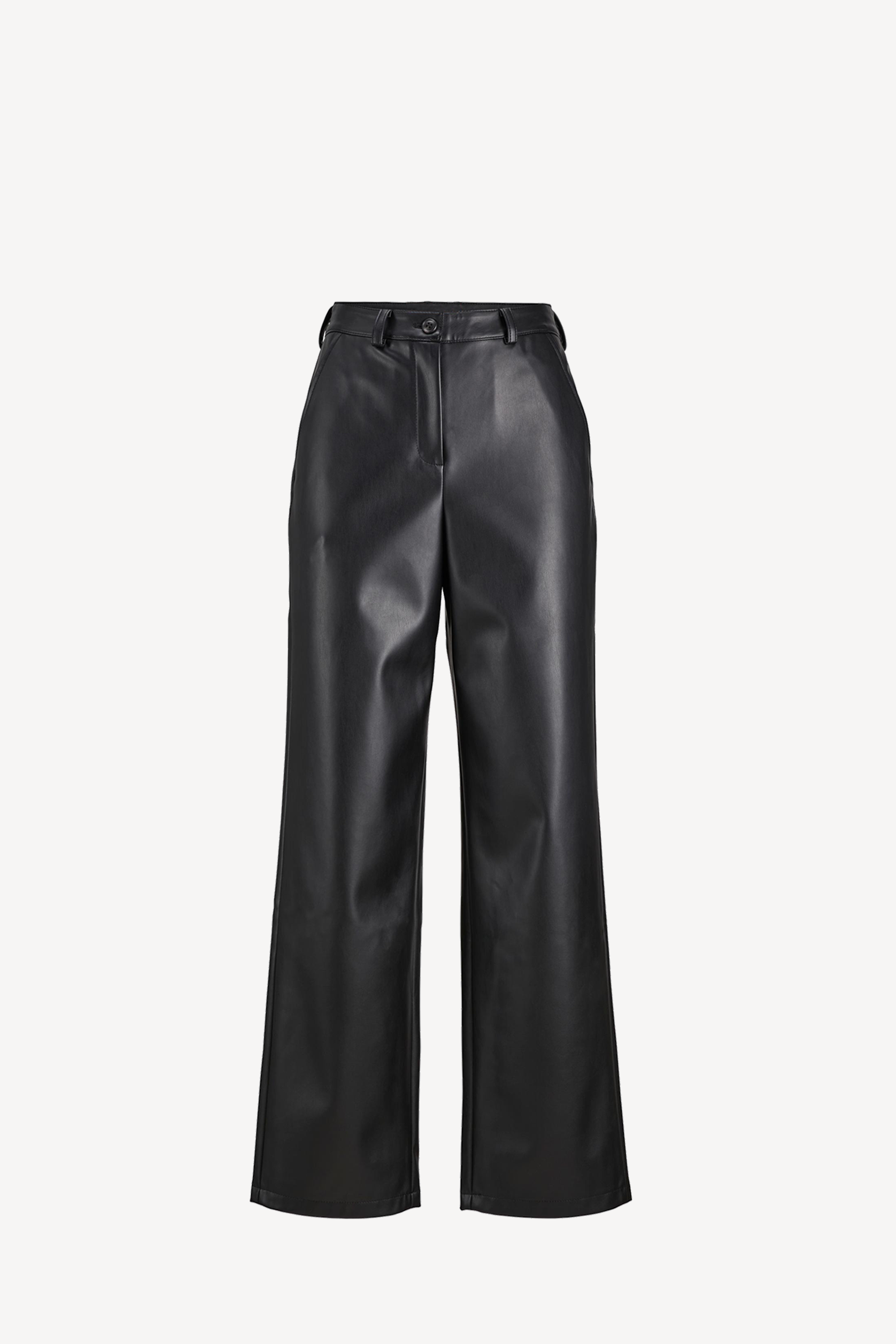 Marie Faux Leather Pants Black