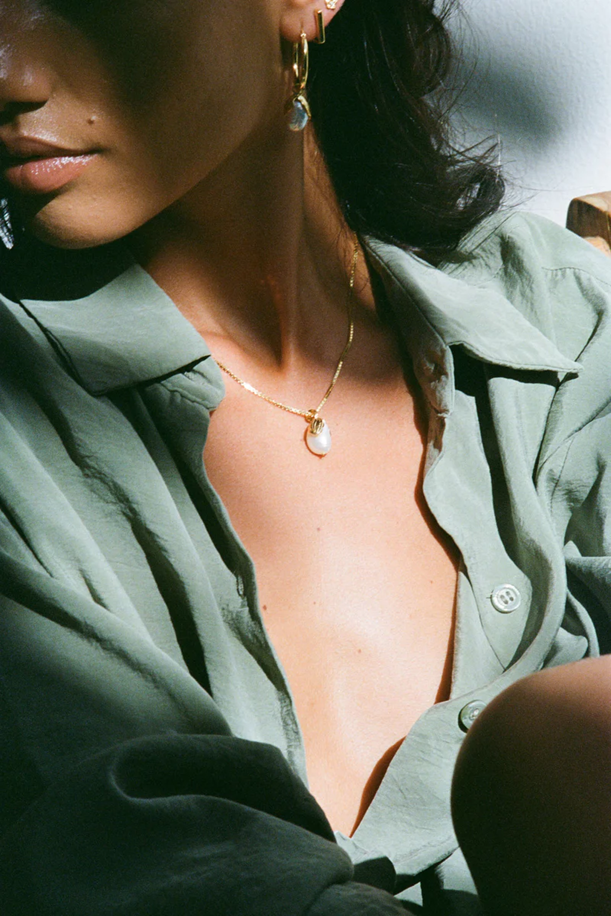 Pearl Leaf Necklace