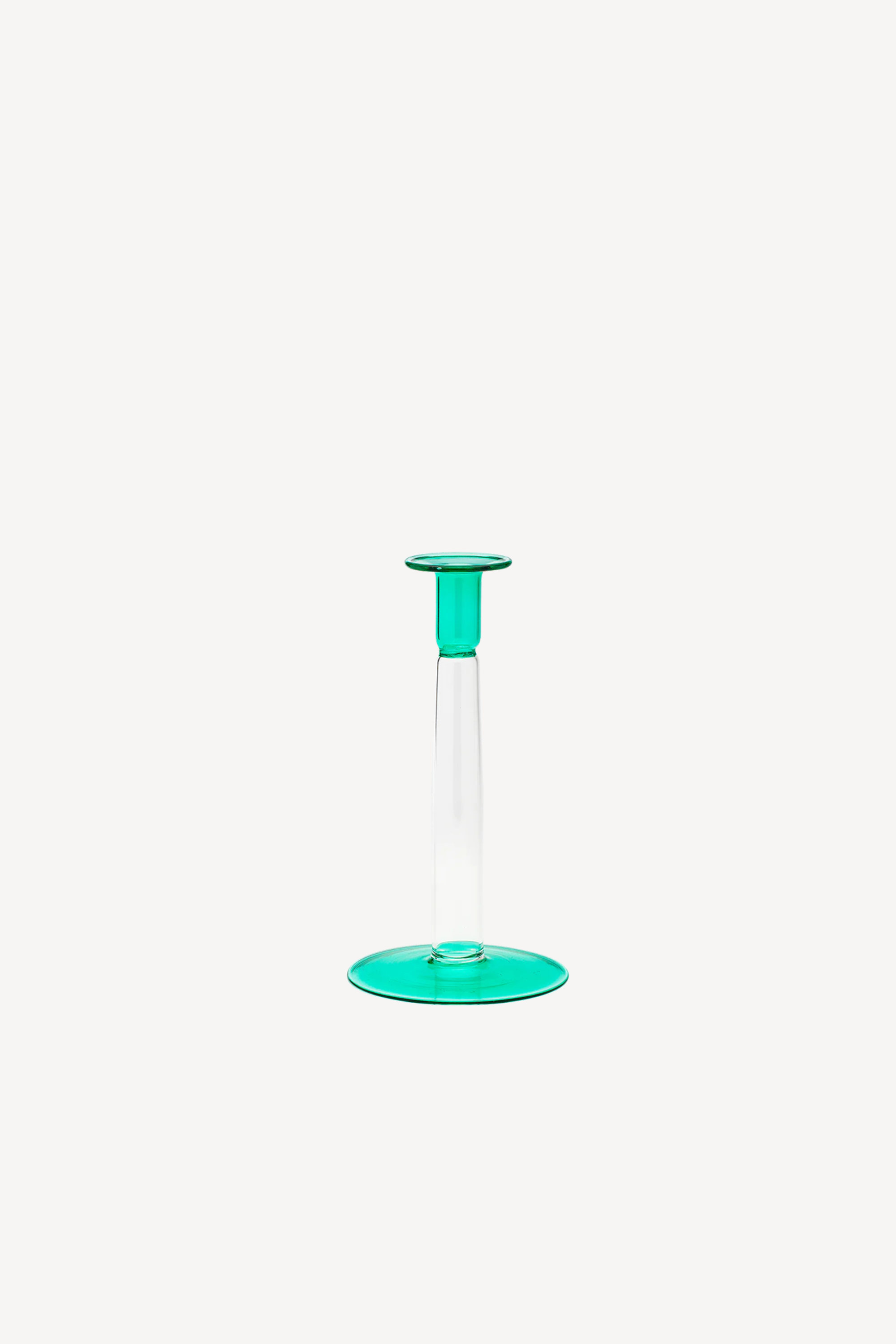 Seafoam Green Glass Candle Holder