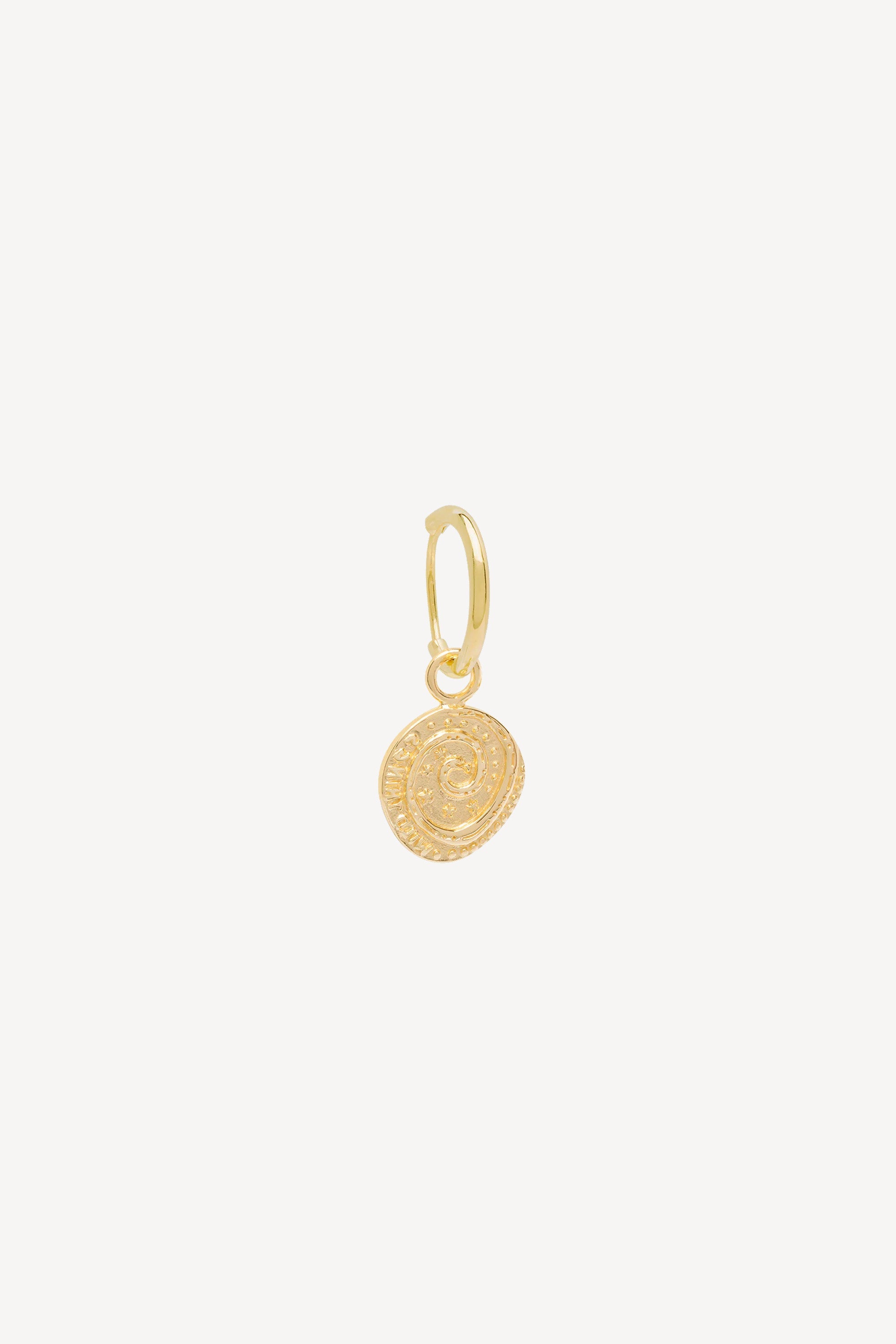 Snake Coin Earring Gold