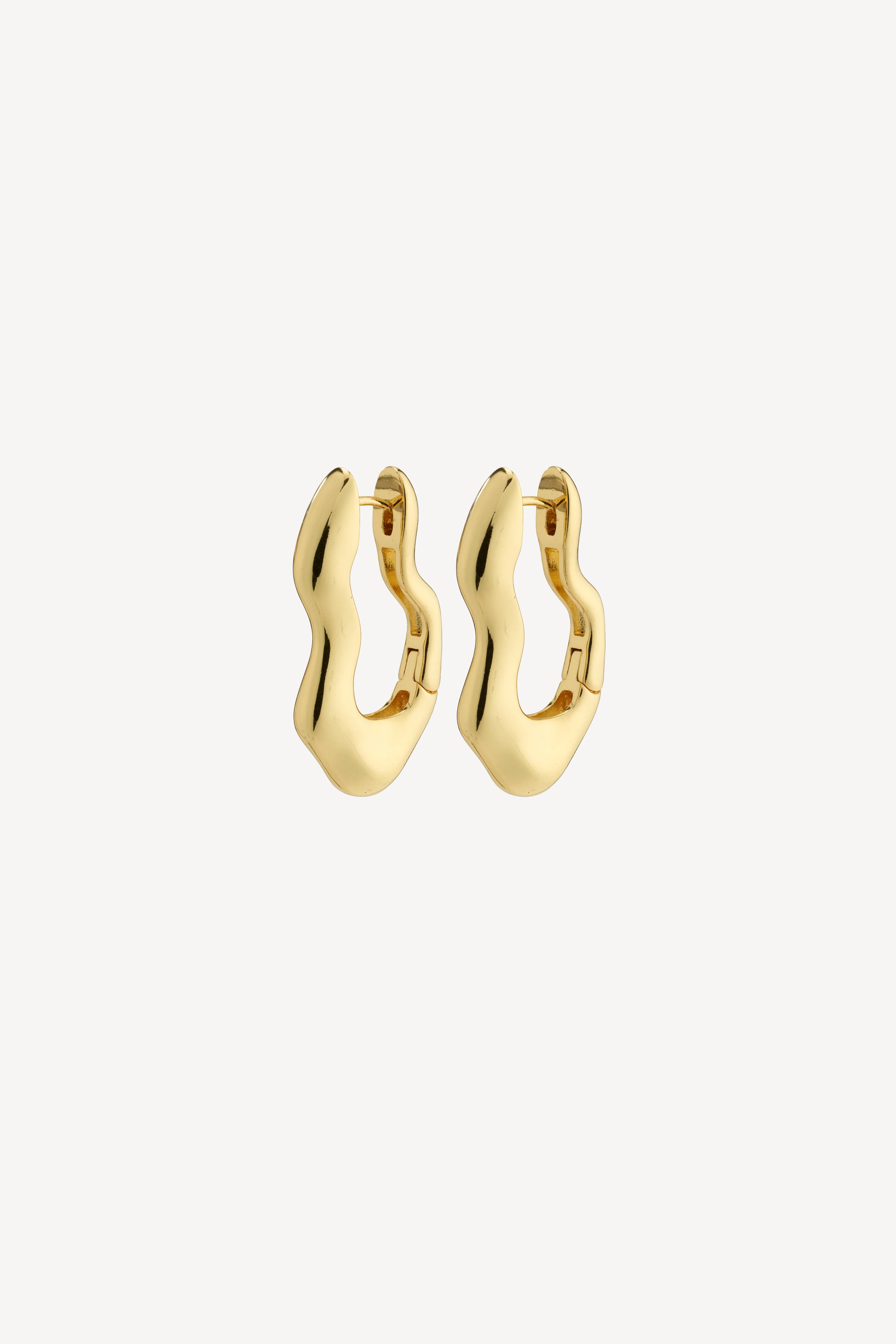 Wave Wavy Earrings Gold (pair)