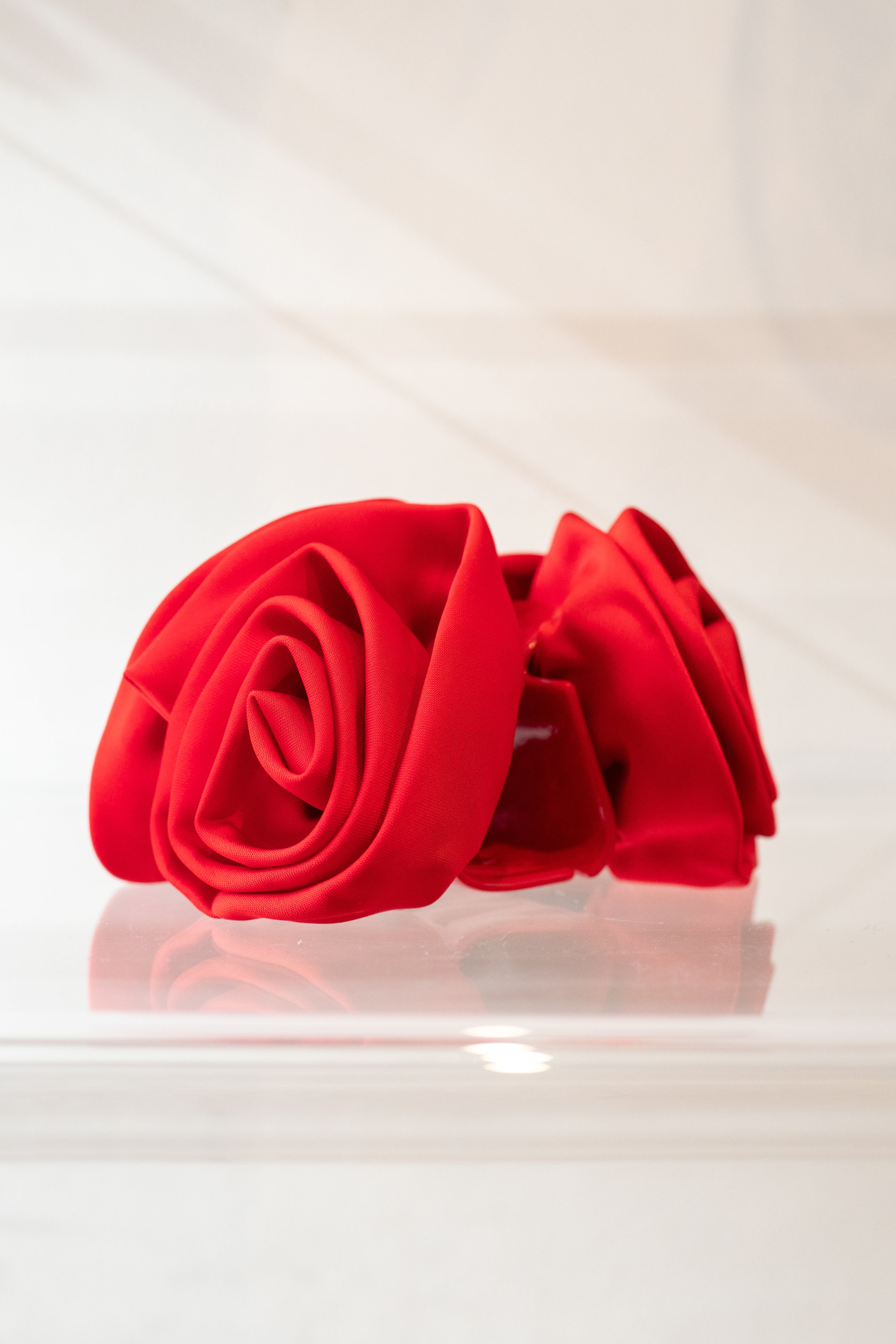 SV Rosette Hair Clip Red