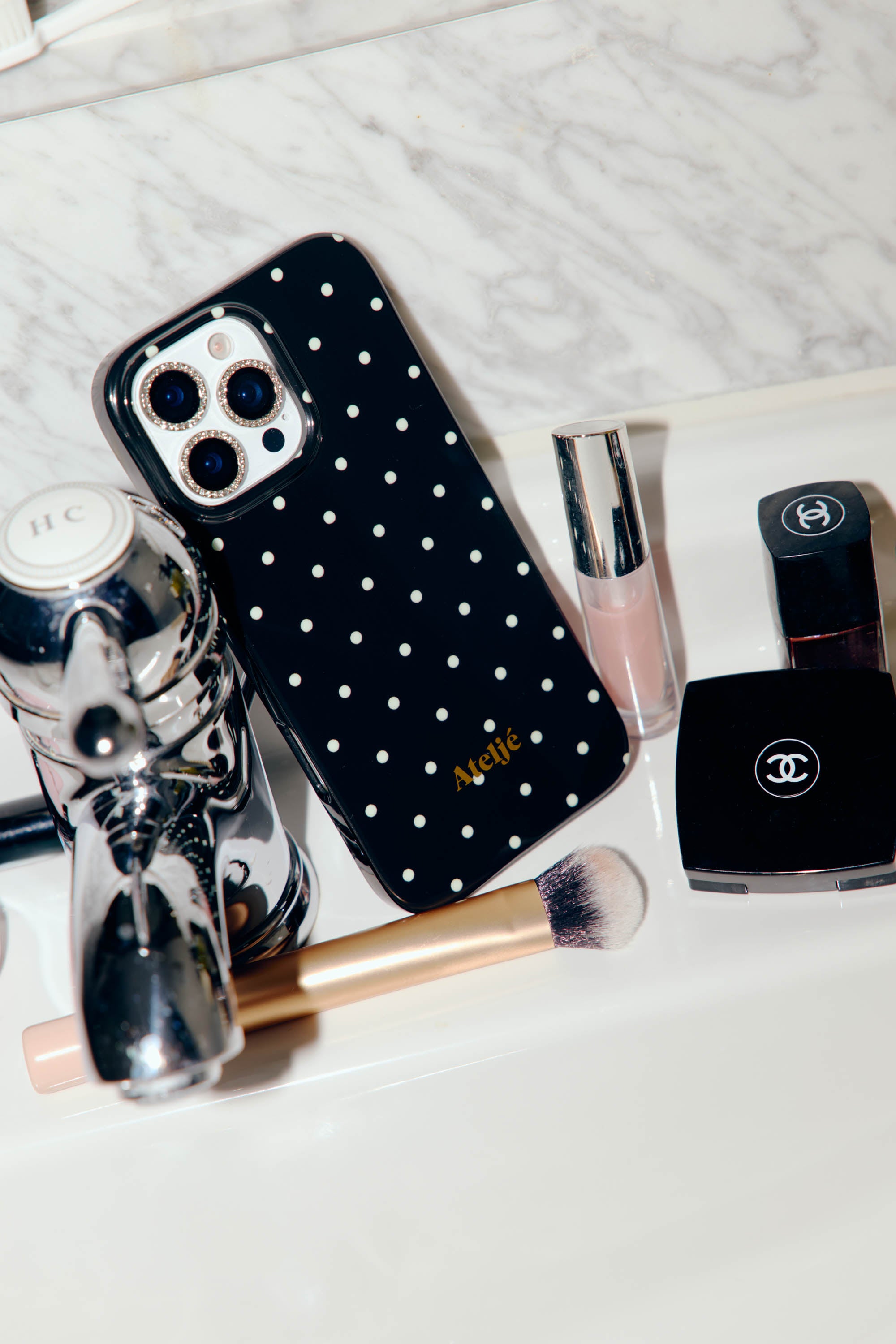 Black Mini Polka Dot Case