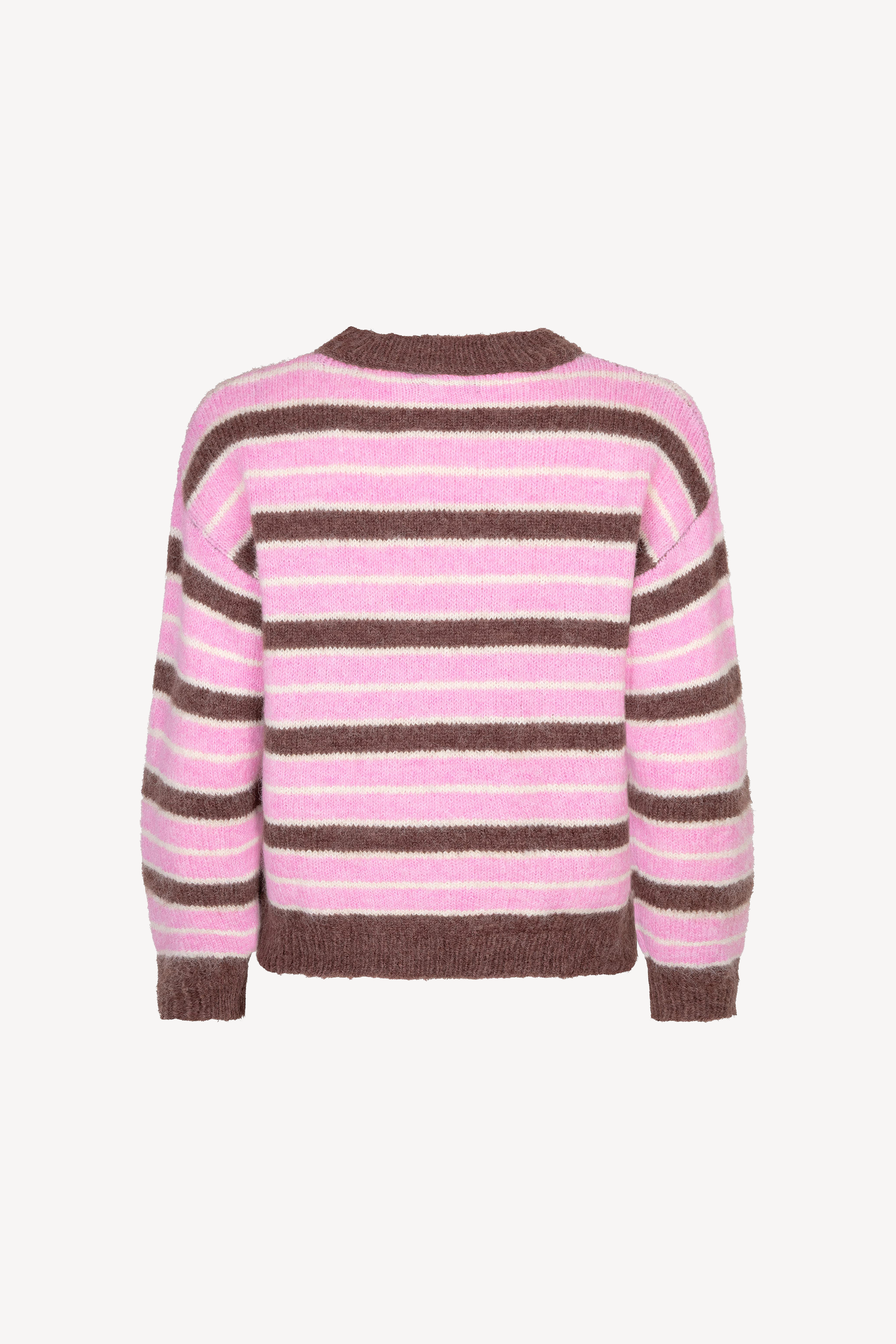 Aria Knitted Sweater Mocha/Pink