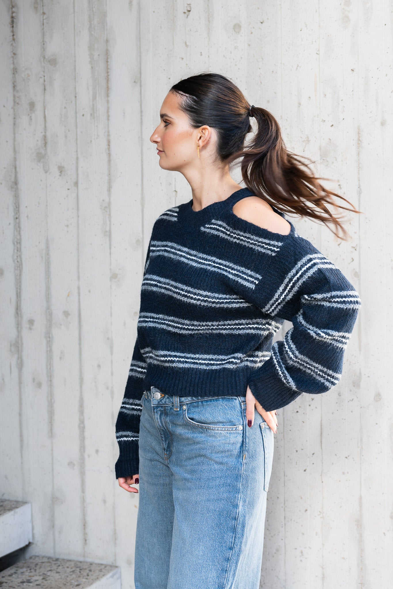Laure Knitted Sweater Navy