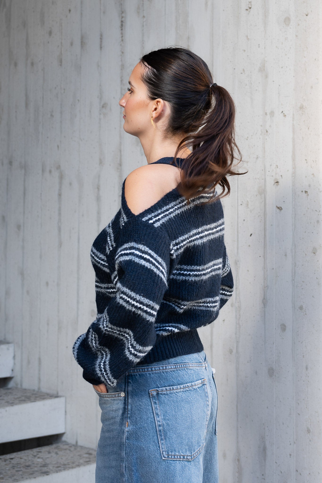 Laure Knitted Sweater Navy