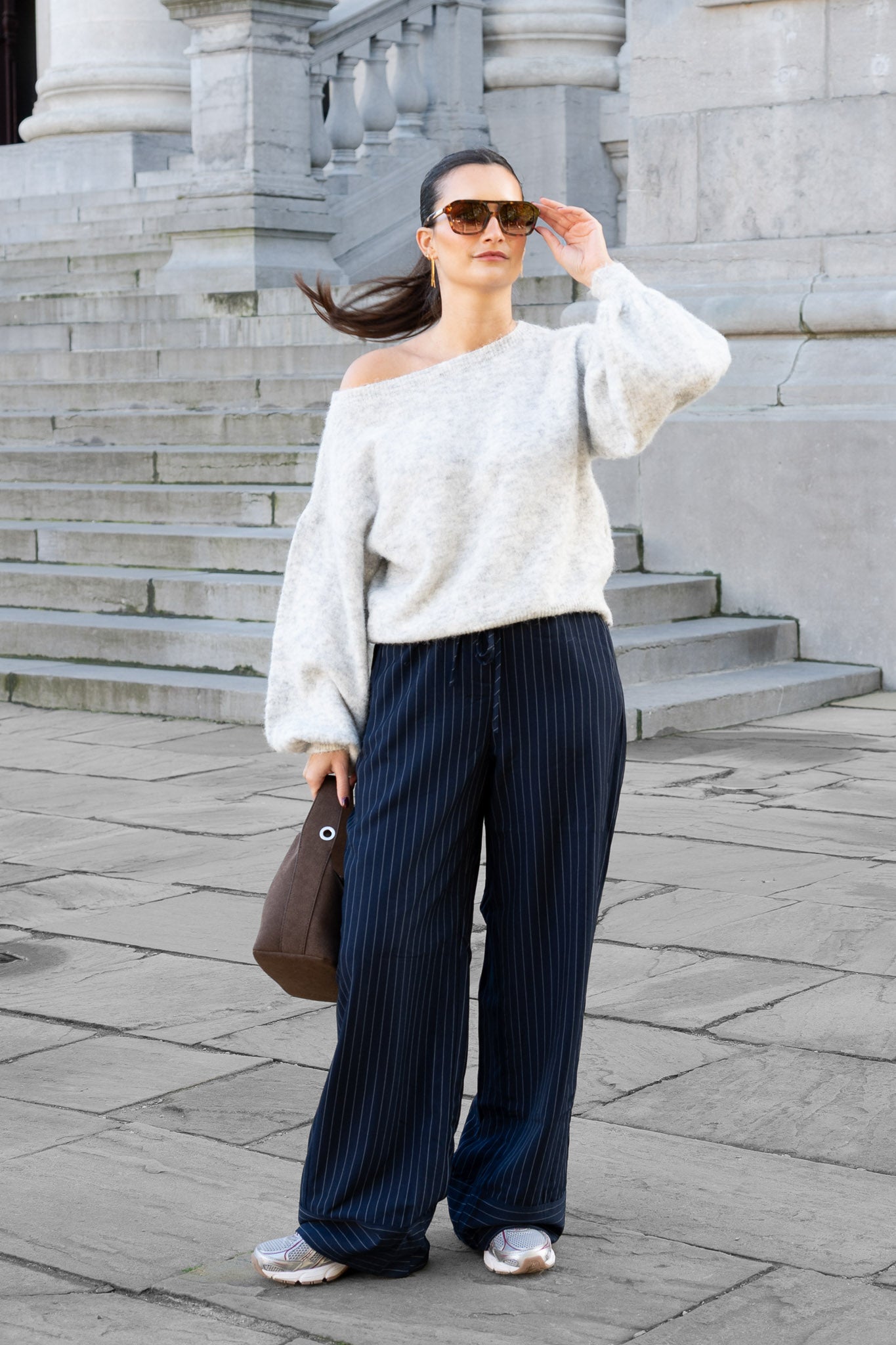 Leonie Alpaca Knit Grey Melange