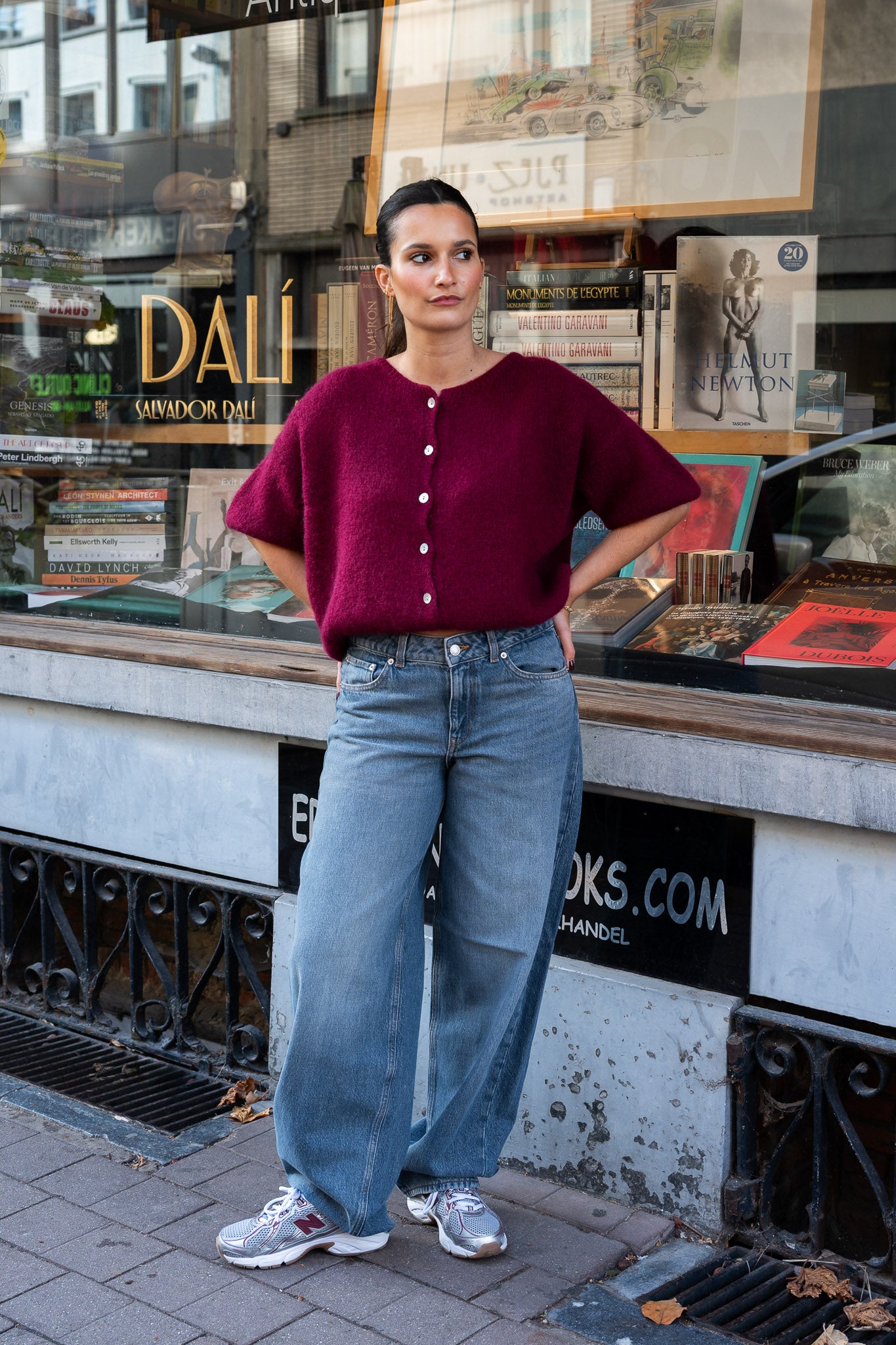 Anastasia Cardigan Short Sleeve Bordeaux