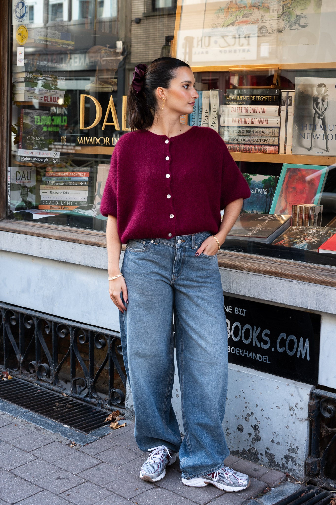 Anastasia Cardigan Short Sleeve Bordeaux