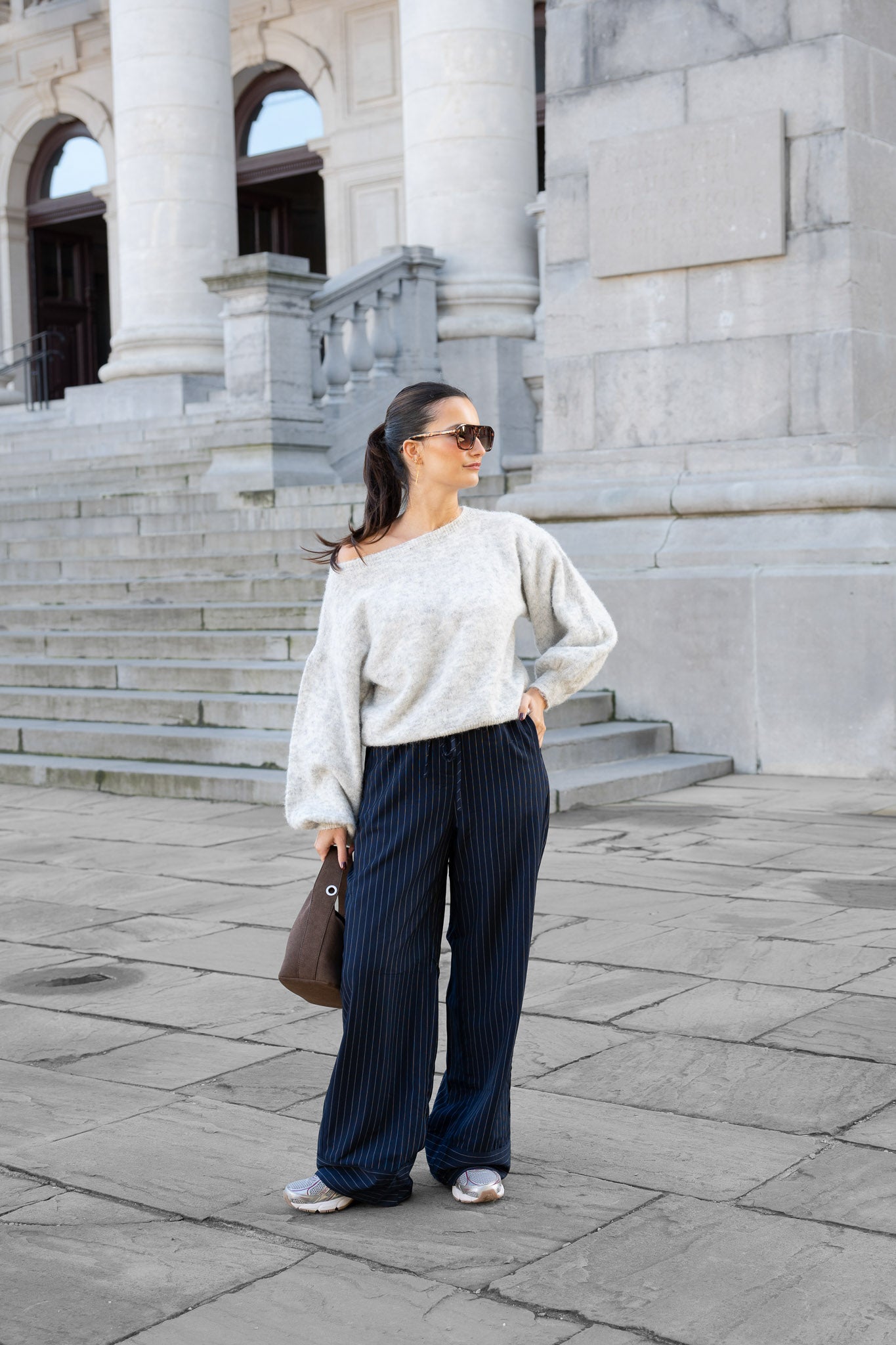 Leonie Alpaca Knit Grey Melange